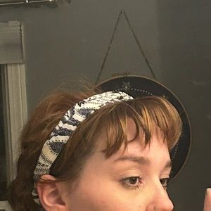 Navy and White Headband